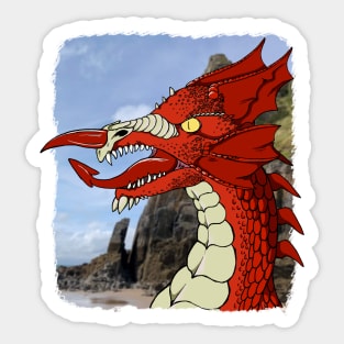 Scaly Welsh Dragon Sticker